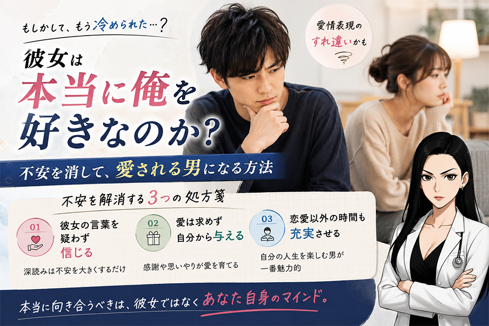 彼女に愛されてるかわからない男性必見！不安を解消する3つのサインと対処法