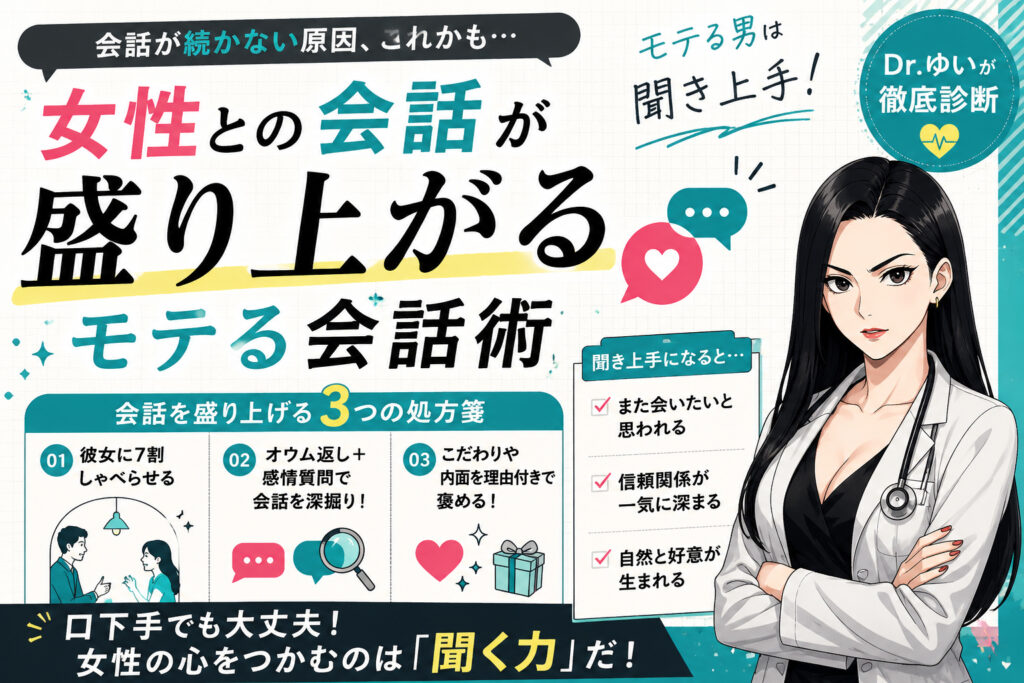 モテる男性の会話術3選!女性が思わず話したくなるテクニックを紹介